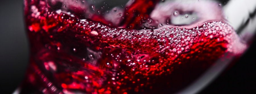 Glass of red wine