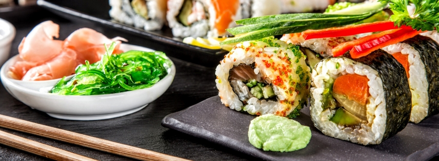 Beautifully plated sushi