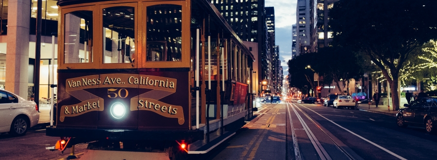 Cable Cars at sunset