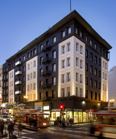 Exterior shot of Hotel Union Square - a San Francisco Hotel