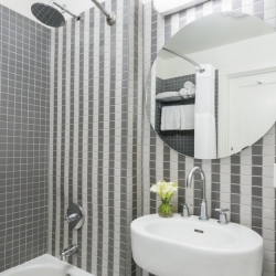 Stylish bathroom in guest room at Hotel Union Square - a San Francisco hotel