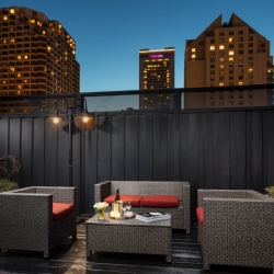 The terrace of the Cable Car Suite at Hotel Union Square - a San Francisco Hotel