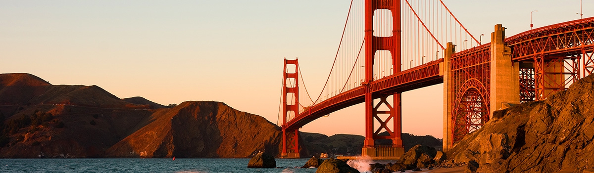 Lovely view of the Golden Gate Bridge - a San Francisco Attraction