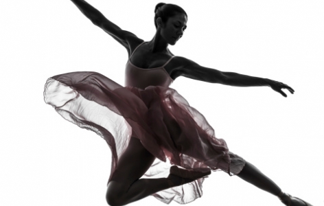Ballet dancer in an elegant jump