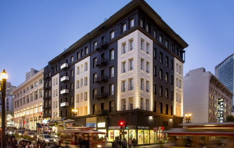 Exterior shot of Hotel Union Square - a San Francisco Hotel