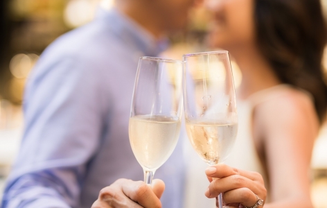 Couple with Champagne
