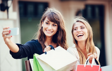 Two women shopping
