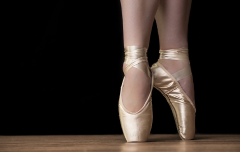 Ballet Dancer's feet en pointe